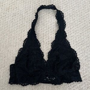 Xhilaration Black Lace Halter Bralette